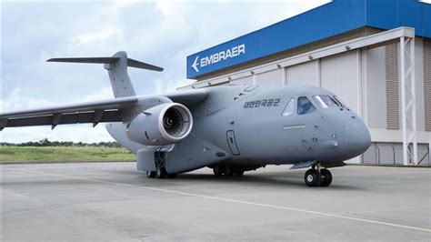 Embraer C-390 Millennium tactical transport aircraft at international airshow