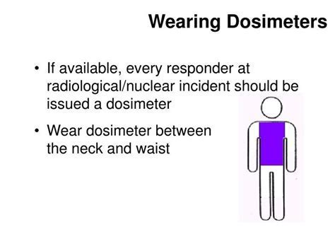 emergency responder wearing digital alarming dosimeter during field deployment