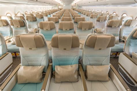 Emirates A350 economy class Safran Z400 seat recline view