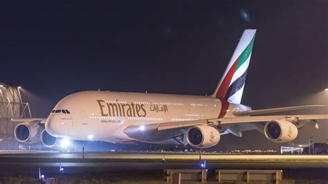 Emirates A380 at Dubai International Airport