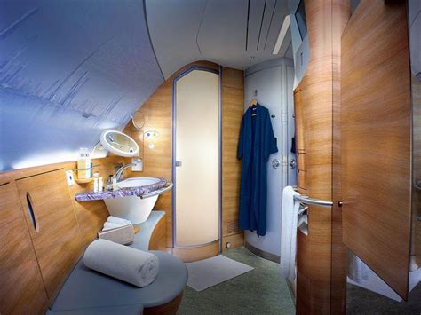 Emirates A380 first class shower spa interior design