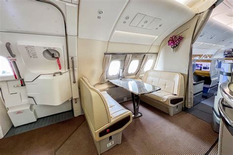 Emirates A380 onboard bar and lounge area