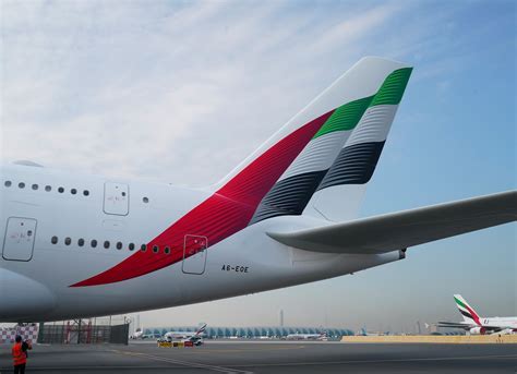 Emirates A380 performing inaugural flight celebration in Orlando