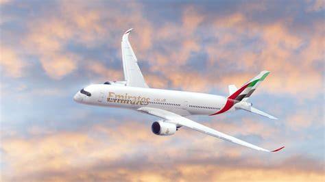 Emirates Airbus A350-900 entering service on a long-haul international route