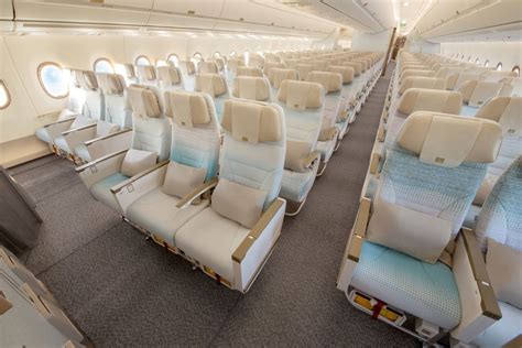 Emirates Airbus A350 economy cabin with Safran Z400 seats