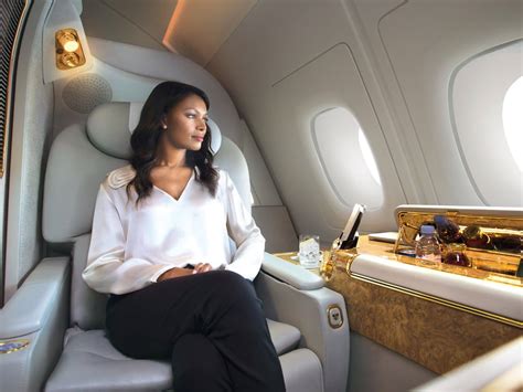 Emirates Airbus A380 boarding passengers at Dubai International Airport