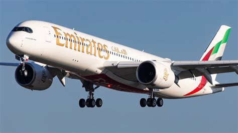 Emirates Airbus A380 departure at Dubai International Airport