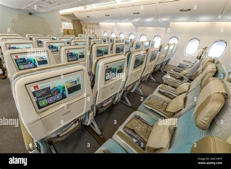 Emirates Airbus A380 economy cabin