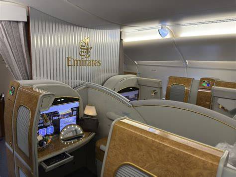 emirates airbus a380 first class suite shower spa onboard lounge