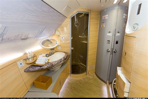 Emirates Airbus A380 onboard shower spa interior