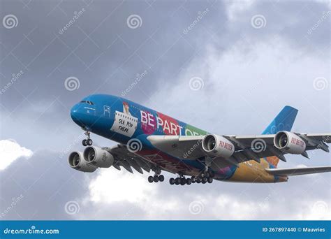 Emirates Airbus A380 special Expo 2020 livery takeoff