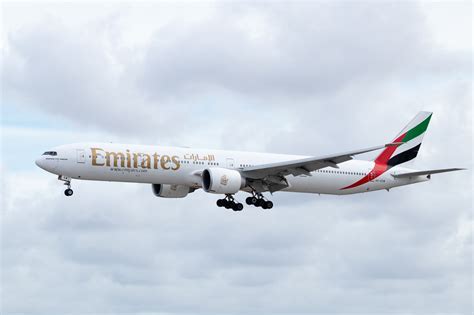 emirates boeing 777-300er parked at dublin airport