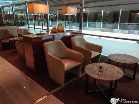 Emirates Business Class lounge seating at Dubai airport