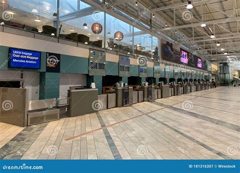 Empty check-in counters for Tel Aviv-bound flights at Rome Fiumicino Airport