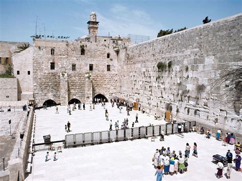 empty street near Western Wall in Jerusalem