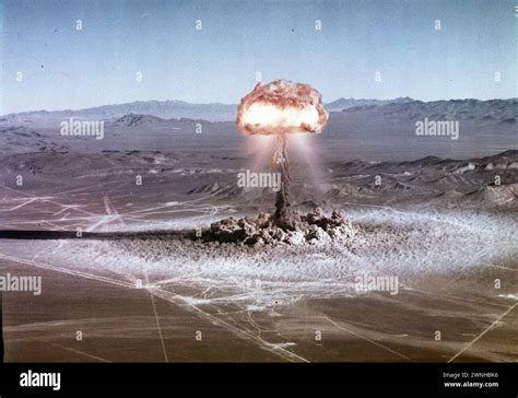 Engineers conducting nuclear testing studies in Nevada desert