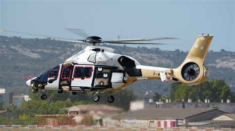 engineers inspecting H160M Guépard prototype after test flight