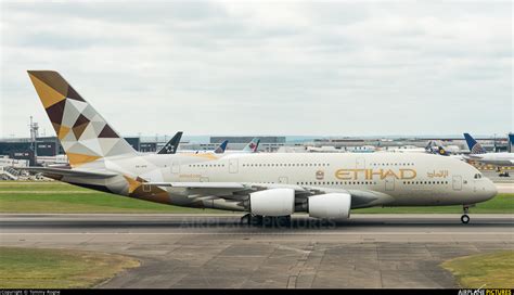 Etihad A380 at London Heathrow
