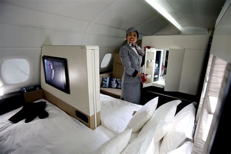 Etihad A380 cabin mock-up showing The Residence, the most luxurious commercial flying suite ever built
