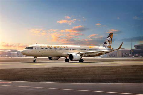 etihad airbus a321lr sustainable aviation strategy aircraft parked