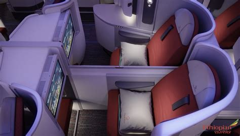 Etihad Airways A350-1000 business class staggered layout