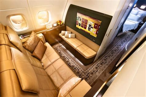Etihad Airways Residence apartment bedroom living room Airbus A380