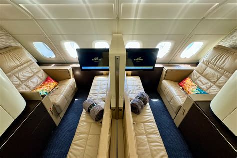 Etihad The Residence Airbus A380 private bedroom and living area