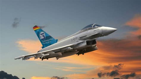 Eurofighter Tranche 4 mockup at Royal Air Force facility, highlighting sensor and avionics upgrades
