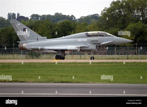 Eurofighter Typhoon taxiing at Istanbul defense industry fair 2025