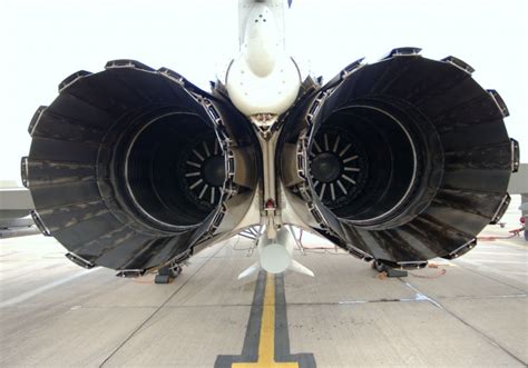 Eurofighter Typhoon twin-engine close-up showing EJ200 exhaust nozzles