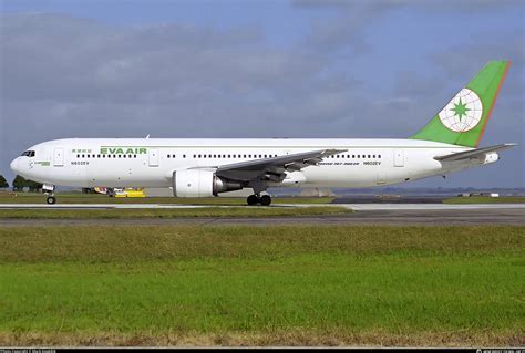 EVA Air Boeing 767-300ER in early livery taking off