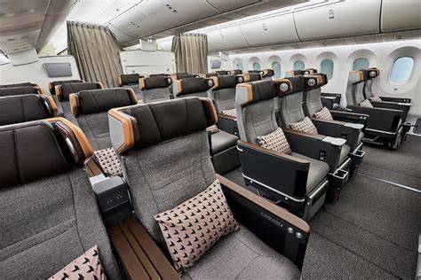 EVA Air Boeing 787-9 premium economy seats with privacy dividers and champagne service