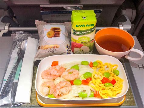 EVA Air economy class meal Taiwanese cuisine inflight tray presentation