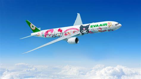 EVA Air Hello Kitty themed aircraft exterior