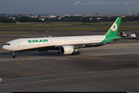 EVA Air transpacific Boeing 777-300ER Taipei Taoyuan to San Francisco route