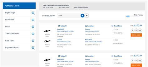 example of misleading booking interface with airline branding on esky site