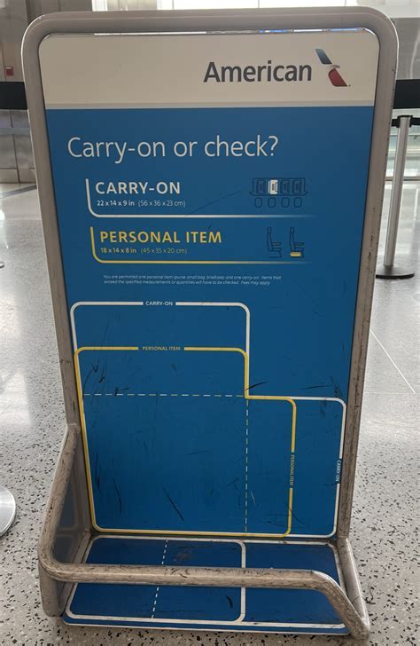 Examples of American Airlines personal items