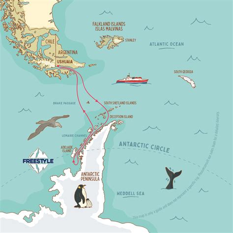 expedition ship approaching the Antarctic Circle near Detaille Island