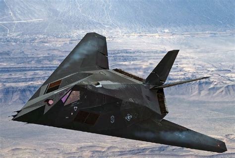 F-117 Nighthawk close-up showing faceted stealth design