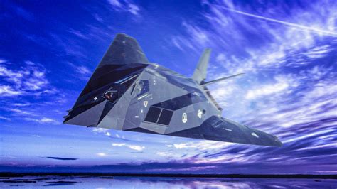 F-117 Nighthawk flying under moonlight during night operations, early 1980s