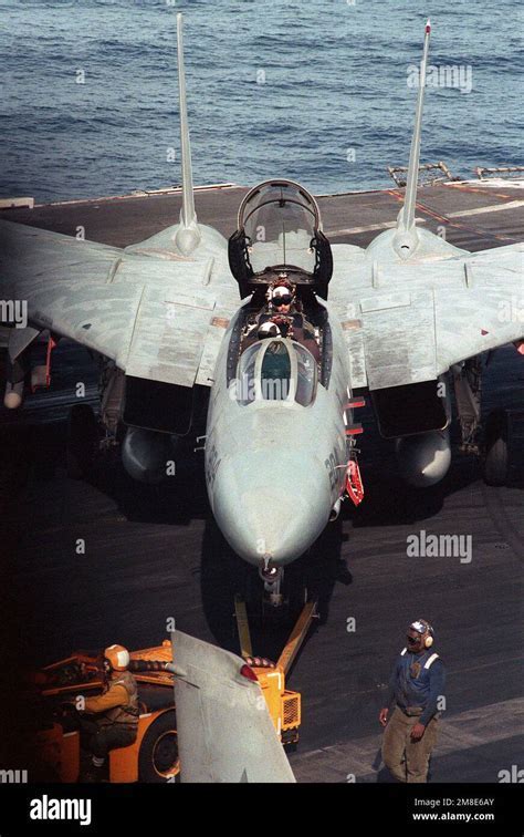 F-14 Tomcat cockpit showing pilot and radar intercept officer stations
