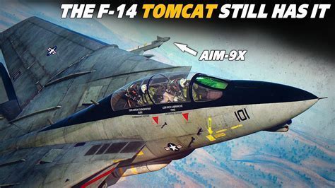 F-15 and F-14 engaged in simulated aerial combat, illustrating their maneuvering capabilities