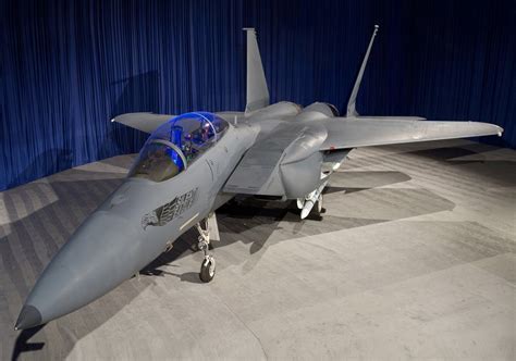 F-15 Silent Eagle in a low-visibility coating on display