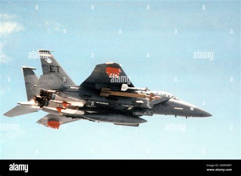 F-15E carrying GBU-28 bunker buster bomb under its fuselage for deep penetration strike