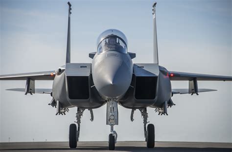 F-15EX Eagle II on runway at US Air Force base
