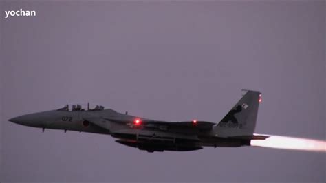 f-15ex in afterburner, night flight, full power