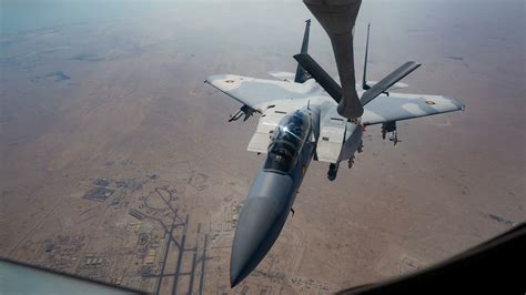 F-15QA performing a high-G turn during aerial combat training
