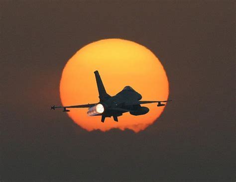 f-16 adf sunset