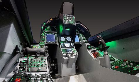 F-16 cockpit highlighting the new Caution Warning Panel under diverse lighting conditions