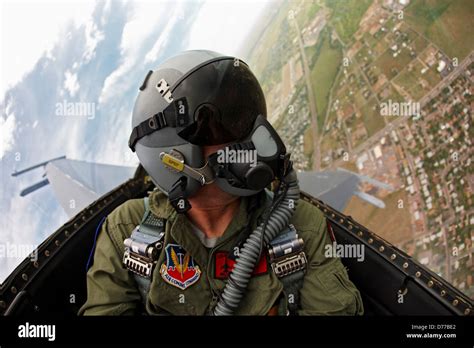 f-16 pilot in cockpit